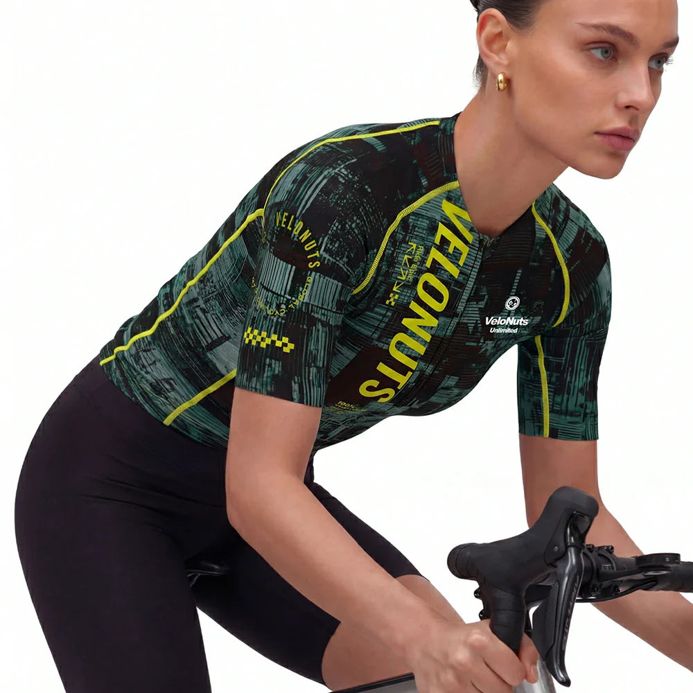 Velonuts Velonuts Damska Koszulka Rowerowa Velonuts Ultra Short Krótki Rękaw, Zielona Koszulki