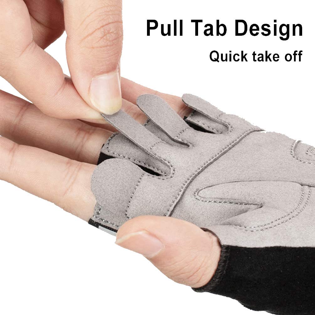 ROCKBROS ROCKBROS Rękawiczki Rowerowe z Połowy Palców Antypoślizgowe Amortyzujące Wstrząsy bez Palców Odblaskowe Jazda na Motocyklu Wędrówki Wędkarstwo Trening Rękawiczki