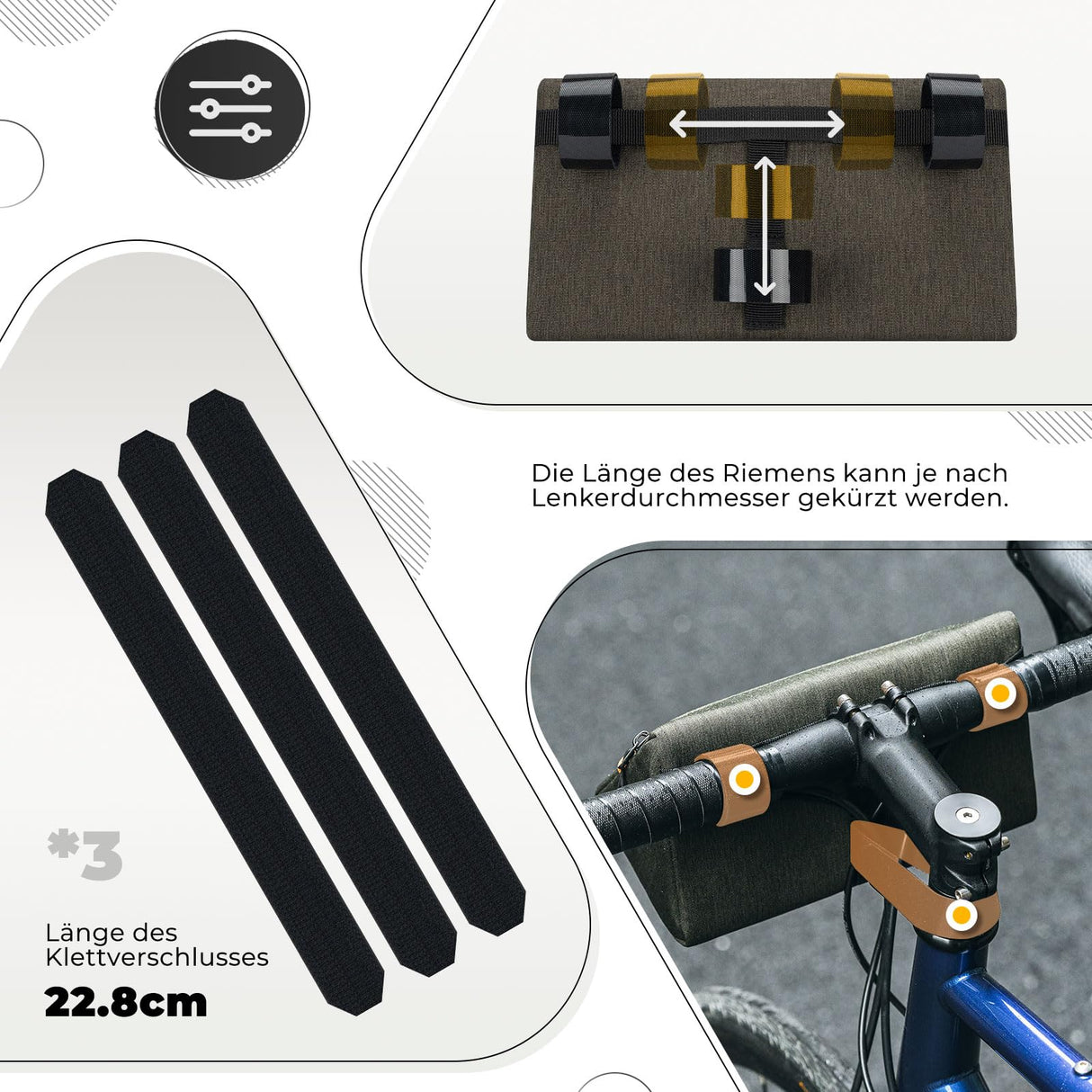 Torba na Kierownicę Rowerową Odporna na Zużycie 1,3L-W011