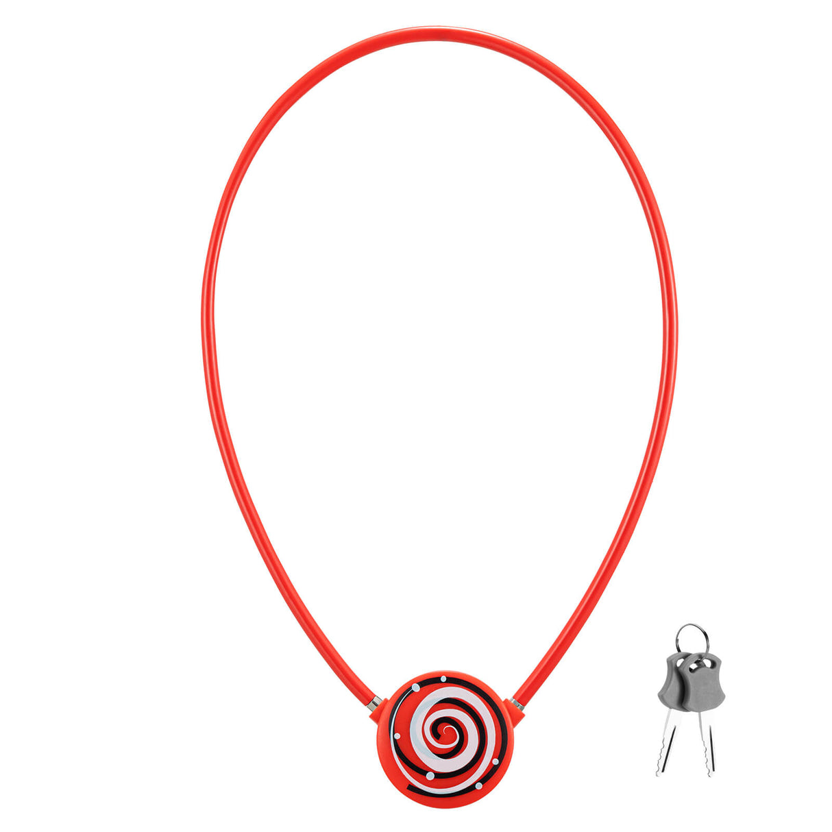 ROCKBROS Zapięcia Rowerowa Przenośna Blokada Linkowa Antykradzieżowa -WL158 ZapięciaCzerwony