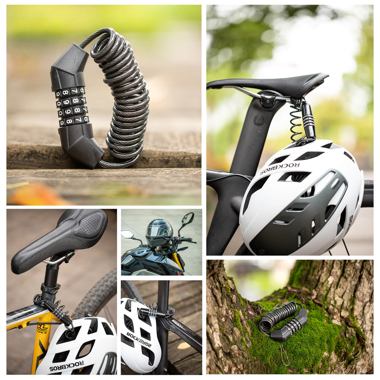 ROCKBROS Zapięcia Szyfrowy Do Kasku Rowerowego 150cm Zapięcia