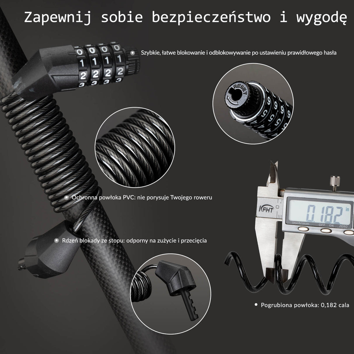 ROCKBROS Zapięcia Szyfrowy Do Kasku Rowerowego 150cm Zapięcia