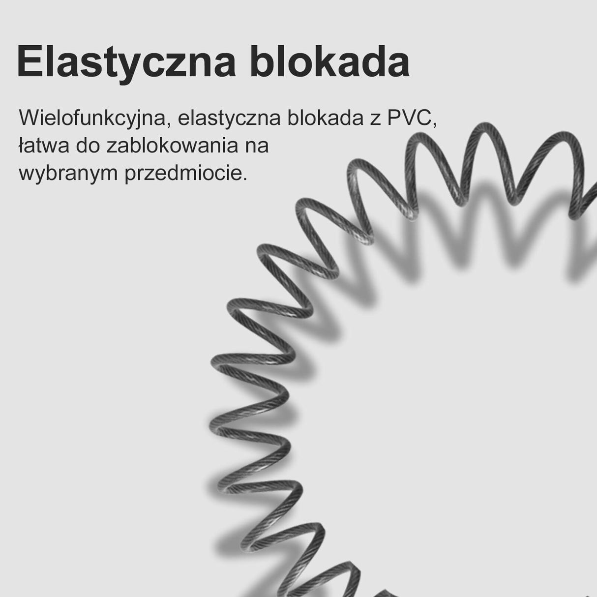 Zapięcie do Kasku Rowerowego Trzycyfrowe Hasło Długość 90cm