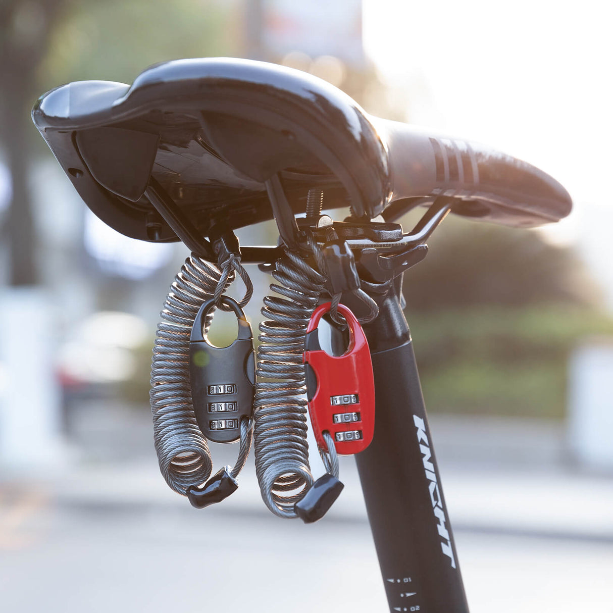 ROCKBROS Zapięcie do Kasku Rowerowego Trzycyfrowe Hasło Długość 90cm Zapięcia