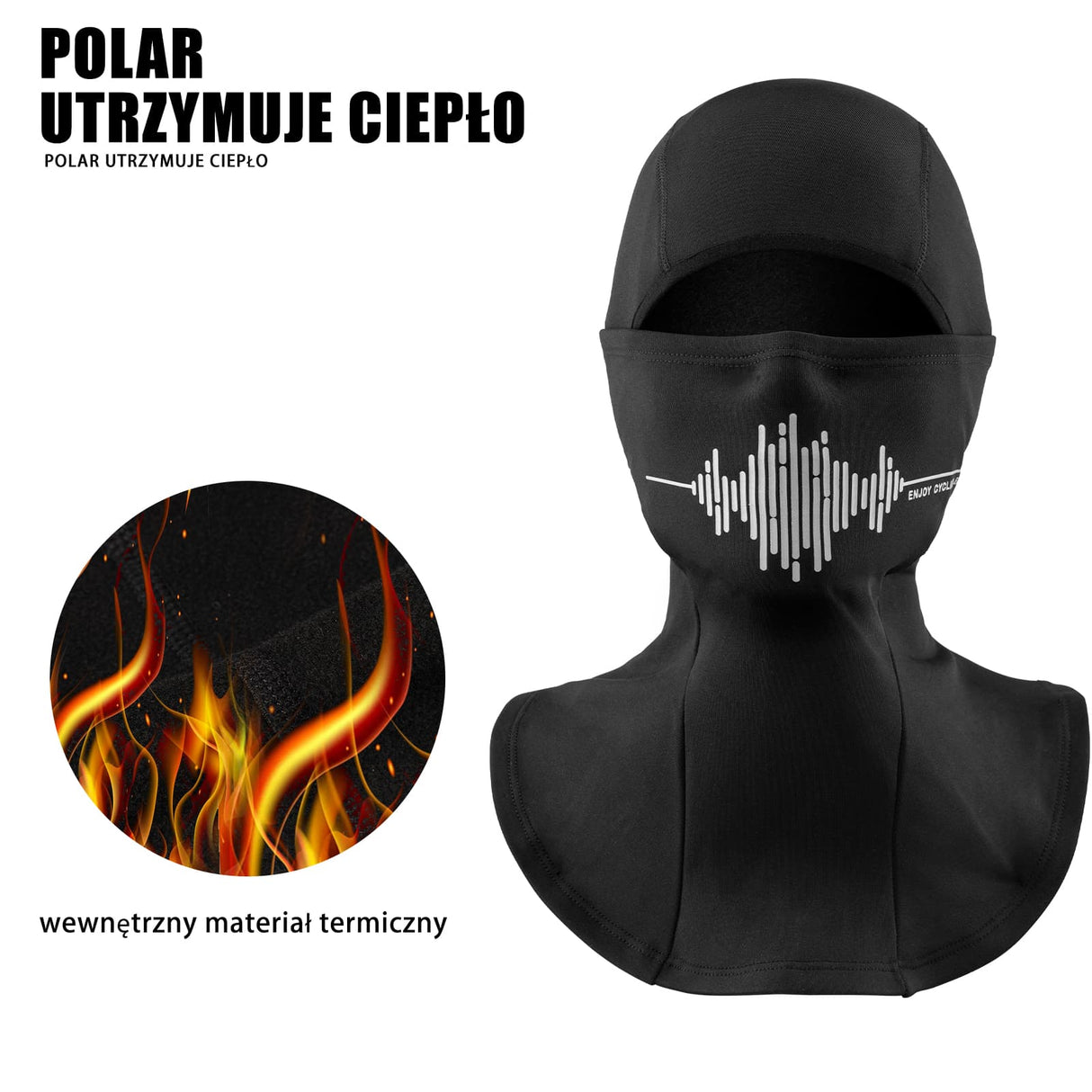 ROCKBROS Zimowa Kominiarka Rowerowa Ocieplacz na Szyję -YPP052 Kominiarki