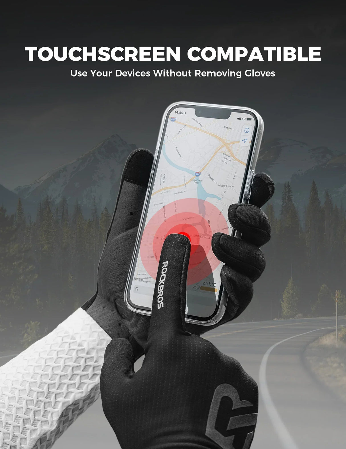 ROCKBROS ArrowGrip Zimowe Rękawiczki Rowerowe