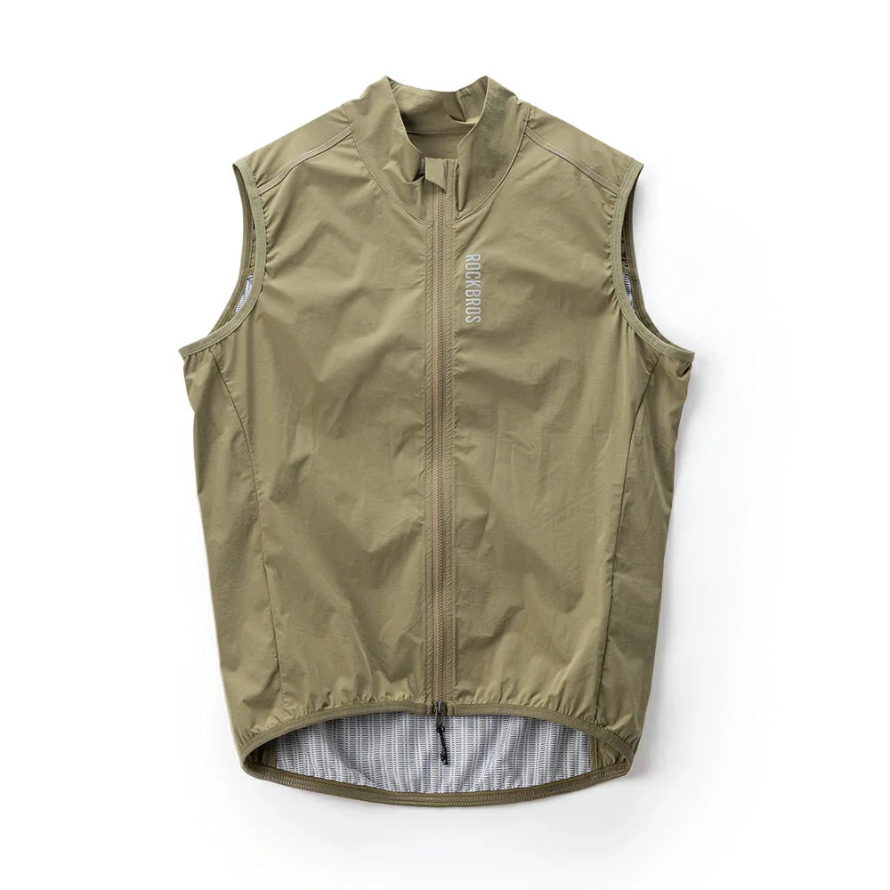 ROCKBROS Męska I Damska Wiosenno-letnia Kamizelka Wiatroszczelna - YDMJ004 KurtkiKhaki EU Size XS (Asian Size S)