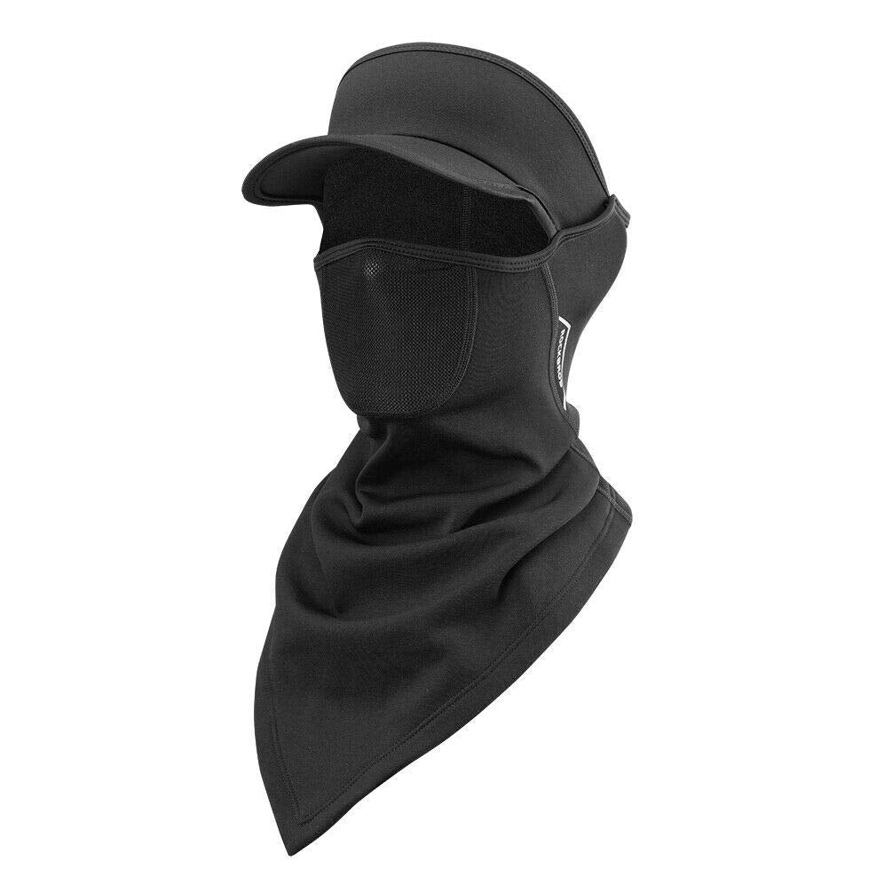 ROCKBROS Zimowa Kominiarka Rowerowa, Kominiarka z Rondem, Wiatroszczelna, Ciepła, Chusta Trójkątna, Ochrona Ust, do Sportów na Świeżym Powietrzu, Jazdy na Rowerze, Motocyklu, Jazdy na Nartach KominiarkiCzarny