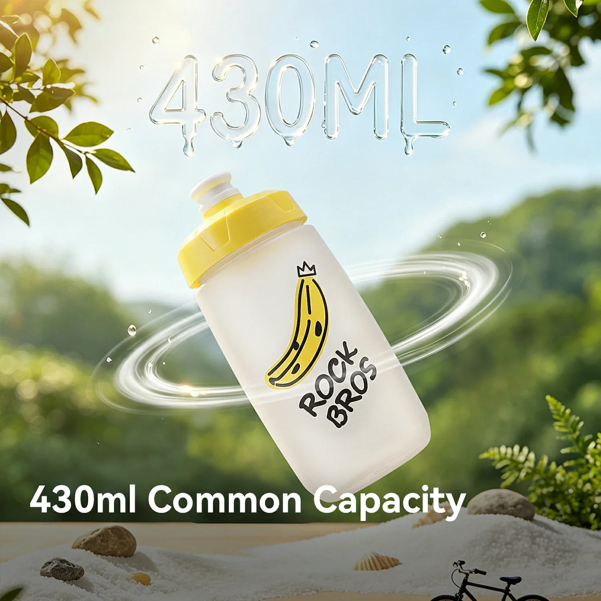 ROCKBROS Kompaktowy Bidon Rowerowy 430ml Bidony