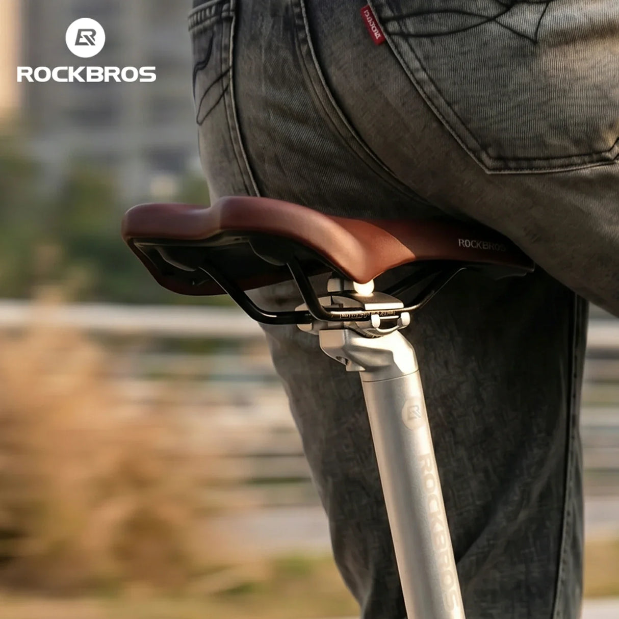 ROCKBROS Komfortowe Siodełko Rowerowe Z Amortyzacją PU Siodełka rowerowe