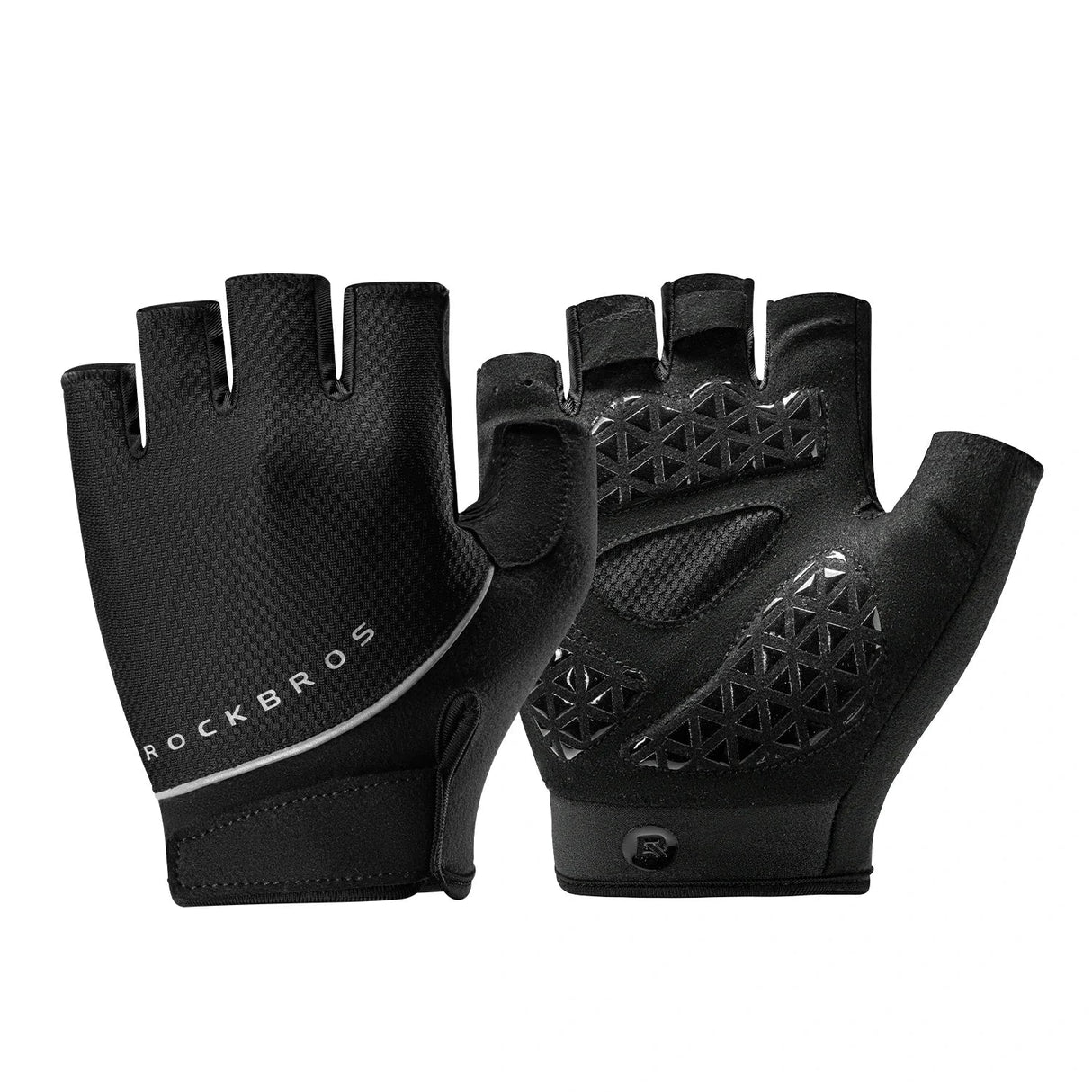 ROCKBROS S424 Half Finger Bike Gloves Breathable Cycling GlovesBlack M