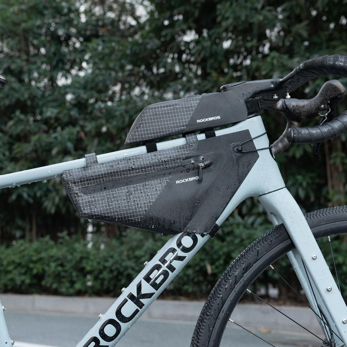 ROCKBROS 100% Waterproof Zestaw Wodoodpornych Toreb na Ramę Wzór w Kratkę 2,3L Torby na ramę
