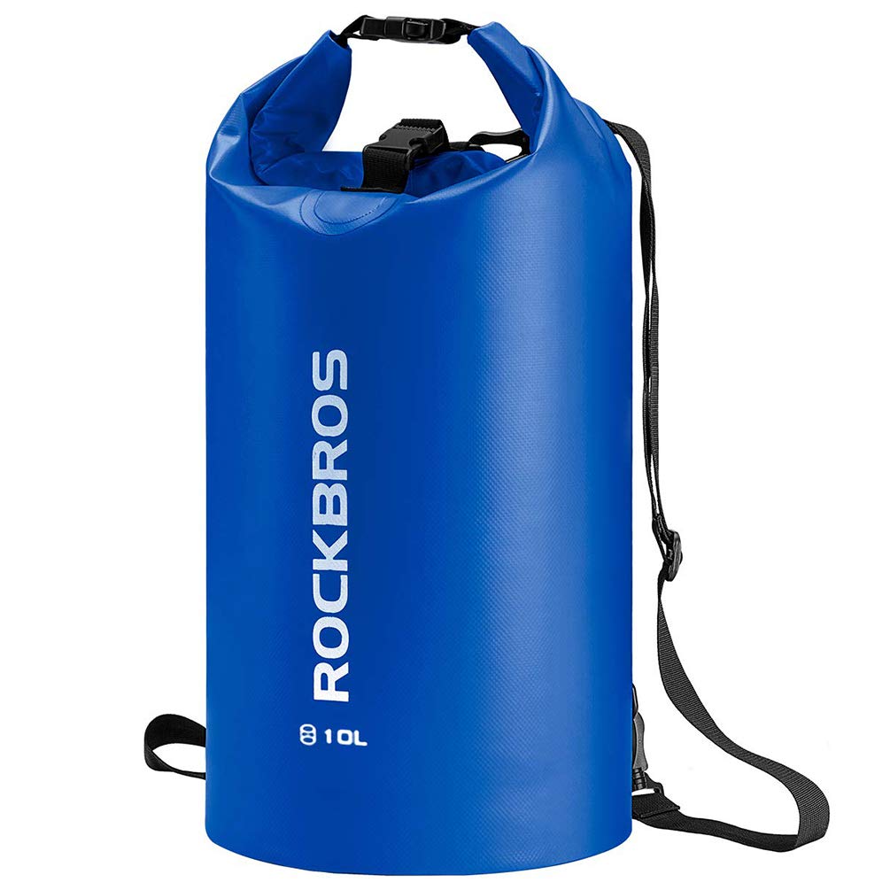 ROCKBROS ROCKBROS Łódź Sucha Torba Wodoodporna z Paskami na Ramiona Plecak Kajakarstwo Pływanie Kemping Raftowanie do Sportów Wodnych, Plaży, Żeglarstwo Outdoor 2 L/5 L/10 L/20 L/30 L/40 L PlecakiNIEBIESKI 5L