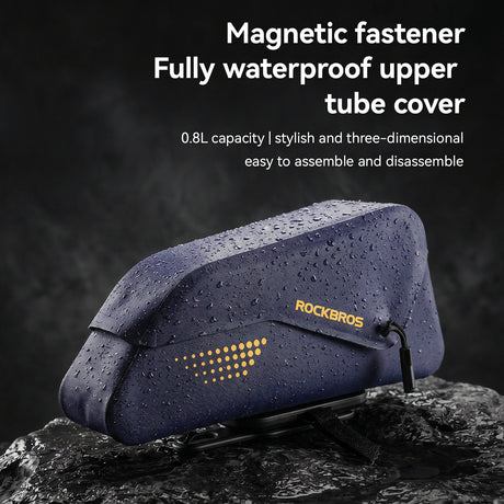 ROCKBROS Wodoodporna Torba Rowerowa na Górną Rurę 0.8L Torby na ramę