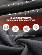 Kurtka Rowerowe na Zimę Długa Wiatroszczelna Wodoodporna Męska