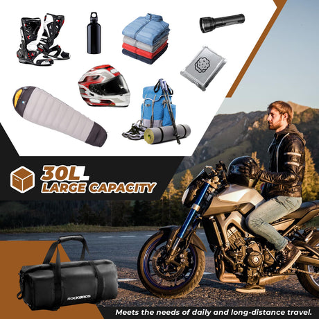 ROCKBROS ROCKBROS Torba Motocyklowa na Ogon Torba Podróżna w 100% Wodoodporna z Paskiem na Ramię Torba Podróżna na Motocykl, Wędrówki, Jazdę na Rowerze, Podróże, Kemping, na Zewnątrz 20L-60L Torby i sakwy motocyklowe