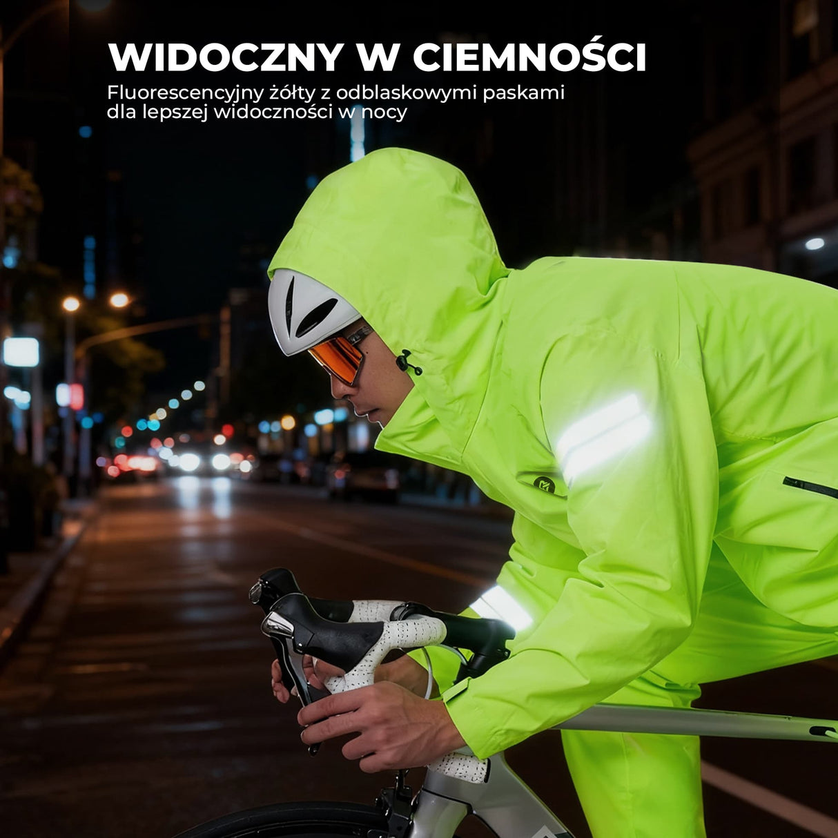 ROCKBROS Kurtka Rowerowa Przeciwdeszczowa Fluorescencyjna-YPY028 Kurtki