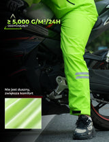 ROCKBROS Fluorescencyjne Zielone Wodoodporne Spodnie-YPK052 Spodnie