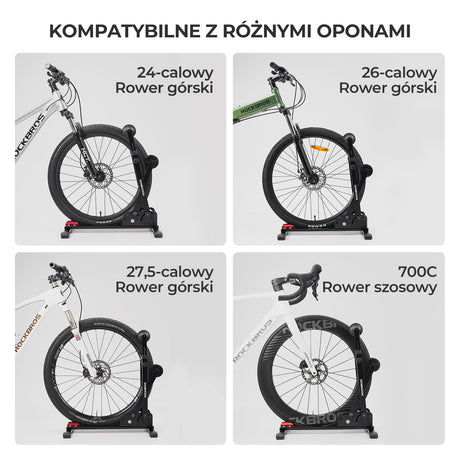 ROCKBROS Regulowany Stojak Na Rowery 2 W 1, Składany do Kół o Średnicy 24" - 27,5" Stojaki rowerowe