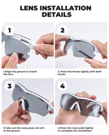 ROCKBROS Okulary Rowerowe Sportowe Przeciwsłoneczne z Polaryzacją dla Mężczyzn i Kobiet-SP32 Okulary polaryzacyjne