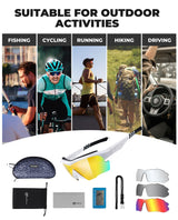 ROCKBROS Okulary Rowerowe Sportowe Przeciwsłoneczne z Polaryzacją dla Mężczyzn i Kobiet-SP32 Okulary polaryzacyjne