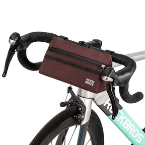 ROCKBROS Torba na Kierownicę Rowerową Odporna na Zużycie 1,3L-W011 Torby na kierownicęBrązowy