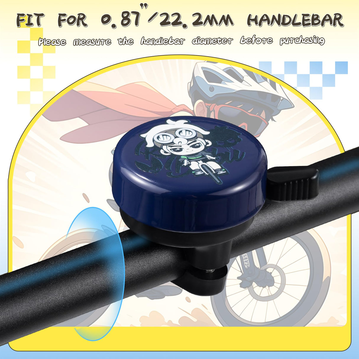 ROCKBROS ROCKBROS Dzwonek rowerowy dla dzieci, głośny dźwięk, hulajnoga rowerowa, akcesoria do kierownicy, 80-100 dB, głośny dźwięk, dzwonek dla małych chłopców, dziewcząt Dzwonki