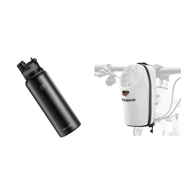 ROCKBROS Zestaw ROCKBROS: kubek termiczny i torba na bidon P002 BidonyCzarny 550ml