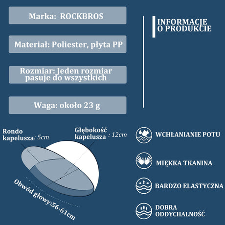 Czapka Pod Kask do Sportów Outdoorowych