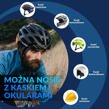 Czapka Zimowa Rowerowa Nosić Pod Kaskiem -YPP068