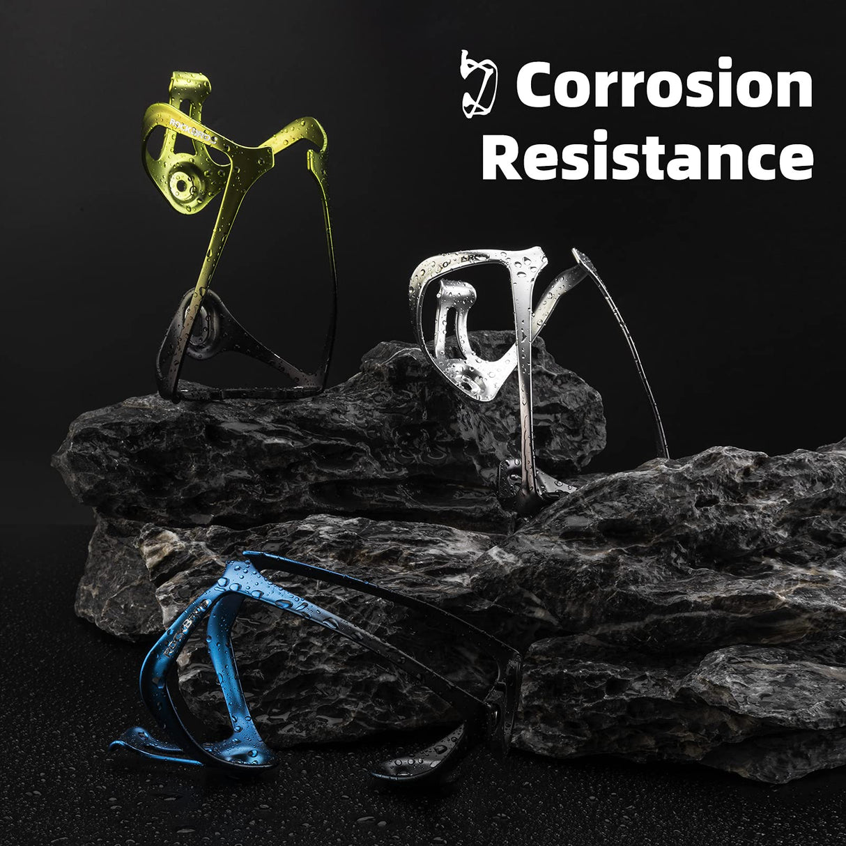 ROCKBROS ROCKBROS Koszyk na Bidon Rowerowy Koszyk na Bidon Aluminiowy Koszyk na Bidon Lekki Mocny na Rower Elektryczny, MTB, Rower Wyścigowy-W09 Uchwyty na bidon