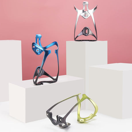 ROCKBROS ROCKBROS Koszyk na Bidon Rowerowy Koszyk na Bidon Aluminiowy Koszyk na Bidon Lekki Mocny na Rower Elektryczny, MTB, Rower Wyścigowy-W09 Uchwyty na bidon