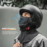 ROCKBROS ROCKBROS Kominiarka Motocyklowa Rowerowa Zimowa Kominiarka Mężczyźni Kobiety Ciepła Maska Narciarska Oddychająca Maska Na Twarz Wiatroszczelna 60-63 cm Biwak