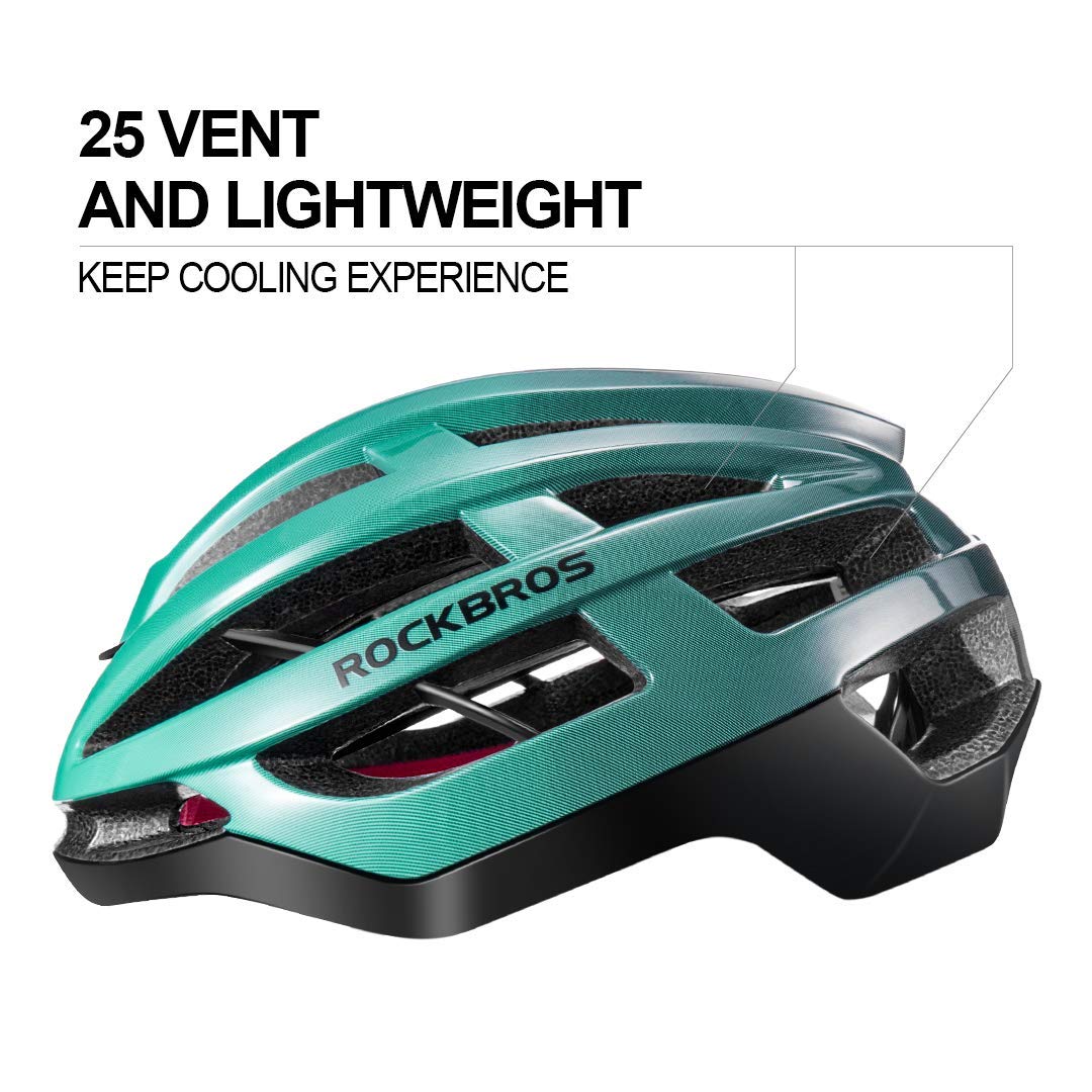 ROCKBROS ROCKBROS Kask Kolarski Gradientowy dla Mężczyzn Kobiet Bezpieczny Standardowy Kask Rowerowy Lekki Regulowany Oddychający Odblaskowy Kask Rowerowy Góra i Droga L (58-63 cm) Kaski
