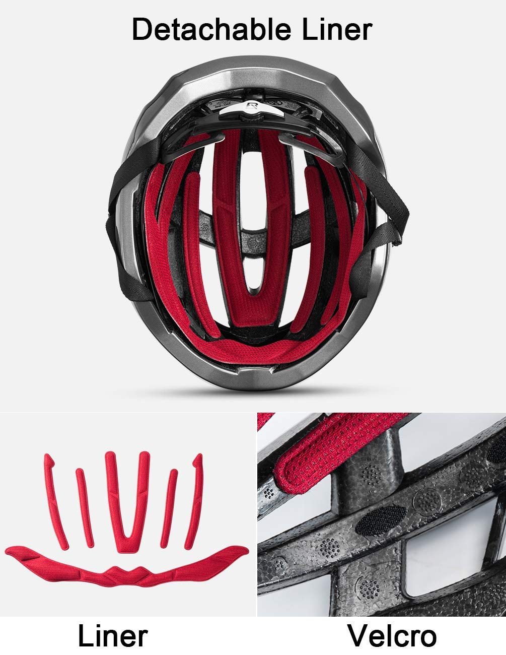 ROCKBROS ROCKBROS Kask Kolarski Gradientowy dla Mężczyzn Kobiet Bezpieczny Standardowy Kask Rowerowy Lekki Regulowany Oddychający Odblaskowy Kask Rowerowy Góra i Droga L (58-63 cm) Kaski