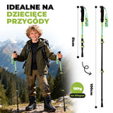Qunature Dziecięcy Aluminiowy Kij Trekkingowy Lekki, Regulowany i Bezpieczny-BX-005 Qunature-Wędrówki