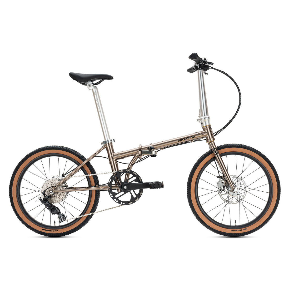 ROCKBROS Gravis-Stalowy Rower Gravelowy Składany 20" Rower SkładanyTytanowy