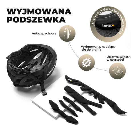 Kask Rowerowy Dla Dorosłych z Goglami Zmieniającymi Kolor -TT-36