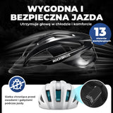 Kask Rowerowy z Okularami Fotochromowymi i Światłem Tylnym