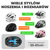 Kask Rowerowy z Okularami Fotochromowymi i Światłem Tylnym