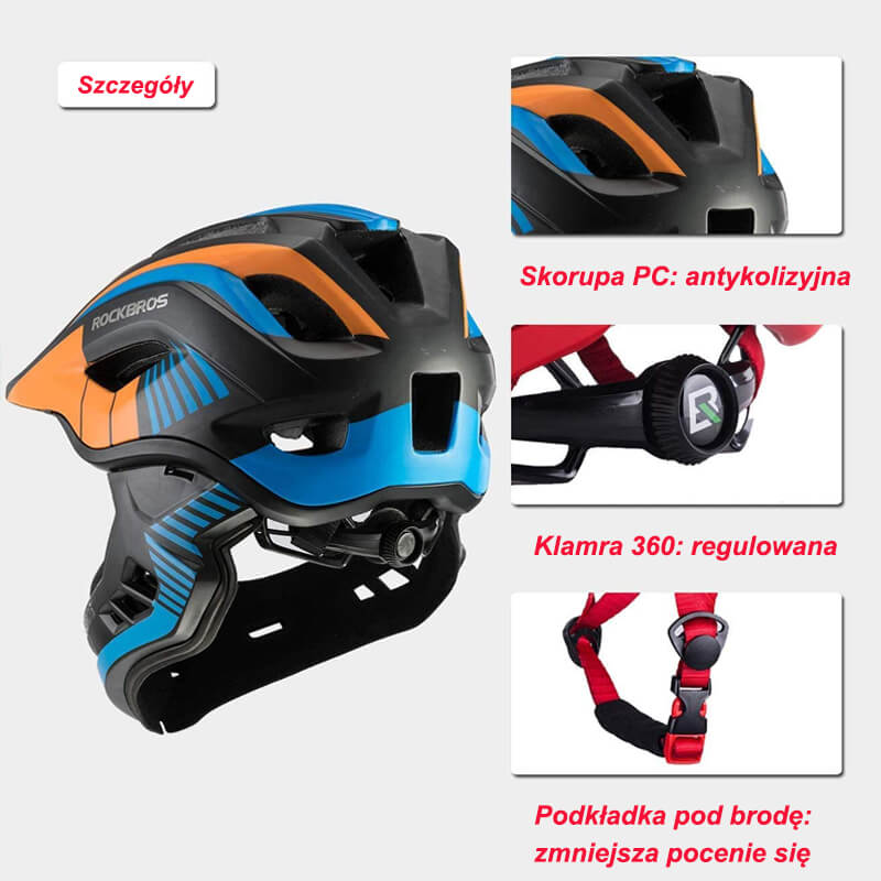Kaski Rowerowy dla Dzieci z Odpinaną Osłoną Podbródka
