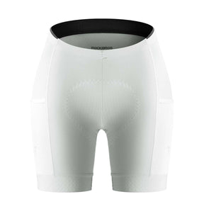 ROCKBROS ROCKBROS TVI spodenki rowerowe damskie z kieszenią, spodenki rowerowe krótkie letnie oddychające szybkoschnące spodenki rowerowe elastyczne z wkładką Spodenki