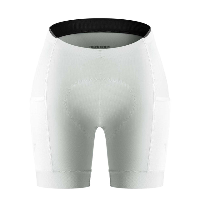 ROCKBROS ROCKBROS TVI spodenki rowerowe damskie z kieszenią, spodenki rowerowe krótkie letnie oddychające szybkoschnące spodenki rowerowe elastyczne z wkładką Spodenki