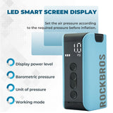 ROCKBROS ROCKBEOS Elektryczna Pompka do Piłek z 4 Zapasowymi Igłami Akumulatorowa Pompka Powietrza 20PSI 1400mAh Przenośna Mini Pompka do Siatkówki, Koszykówki, Piłki Nożnej i Pływania Elektryczne pompki