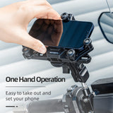 ROCKBROS-PL ROCKBROS Uchwyt Rowerowy na Telefon, Uniwersalny, do Większość Smartfonów 4.9-7.3 Cala, Stabliny, Trwały, 8 Haczyków, Regulowany, Obrót o 360 °, do Roweru MTB Motocykl Skuter, 3 Style do Wyboru Uchwyty na telefon