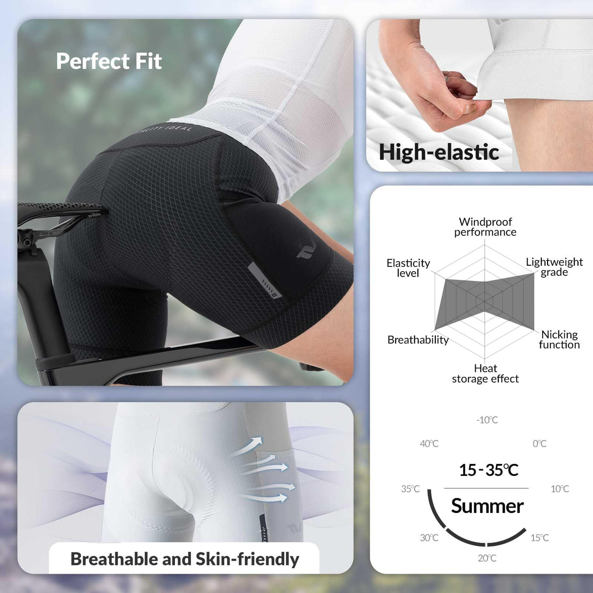 ROCKBROS ROCKBROS TVI spodenki rowerowe damskie z kieszenią, spodenki rowerowe krótkie letnie oddychające szybkoschnące spodenki rowerowe elastyczne z wkładką Spodenki