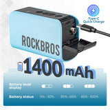ROCKBROS ROCKBEOS Elektryczna Pompka do Piłek z 4 Zapasowymi Igłami Akumulatorowa Pompka Powietrza 20PSI 1400mAh Przenośna Mini Pompka do Siatkówki, Koszykówki, Piłki Nożnej i Pływania Elektryczne pompki