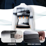 ROCKBROS ROCKBROS Damska Koszulka Rowerowa z Długim Rękawem Szybkoschnąca Koszulka na Rower na Lato z 3 Kieszeniami, Top do Ćwiczeń, Idealna na Rowery, Szosy, MTB, Bieganie, Wędrówki, Fitness, S-XXL Koszulki