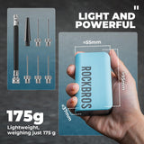 ROCKBROS ROCKBEOS Elektryczna Pompka do Piłek z 4 Zapasowymi Igłami Akumulatorowa Pompka Powietrza 20PSI 1400mAh Przenośna Mini Pompka do Siatkówki, Koszykówki, Piłki Nożnej i Pływania Elektryczne pompki