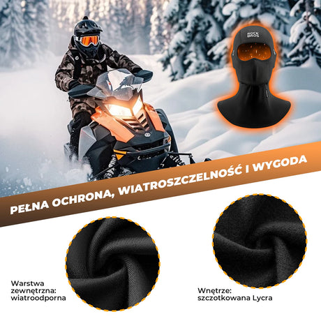 Maska Kolarska Szosowa Porowatość Kominiarka Polarowa -YPP106